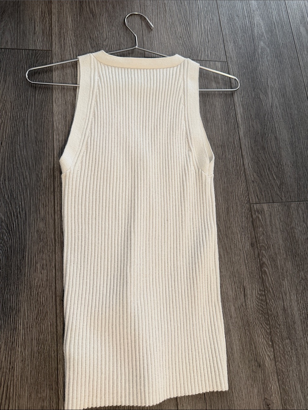 COS Ivory Rib-Knit Button Vest - Picture 4 of 4
